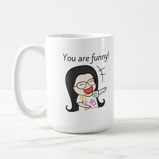 お前はおもしろい コーヒーマグカップ (左)