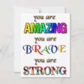 お前はすごい勇敢な強い感動的言葉だ 招待状 (正面)