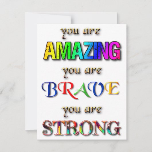 お前はすごい勇敢な強い感動的言葉だ 招待状 (正面)