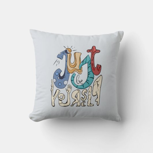 お前はっきりしたは自分でいなさい クッション (正面)