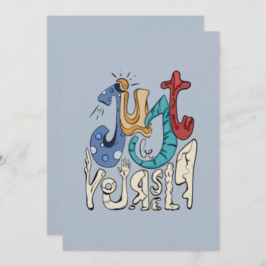 お前はっきりしたは自分でいなさい 招待状 (正面/裏面)