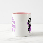 お前はつるいホラーおもしろい悲鳴ホラー映画 ツートーンマグカップ (中央)