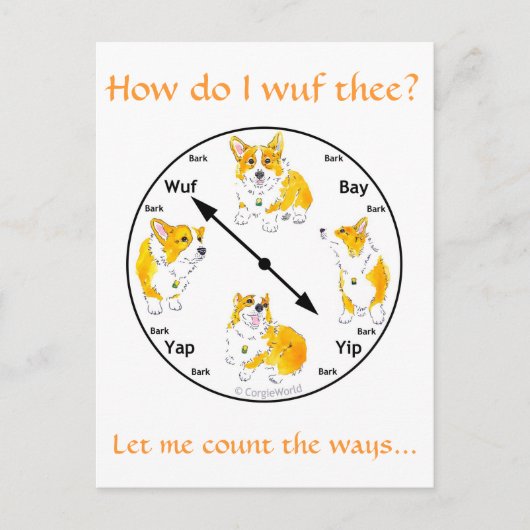 お前はどうすればいい？コーギ葉書 ポストカード (正面)