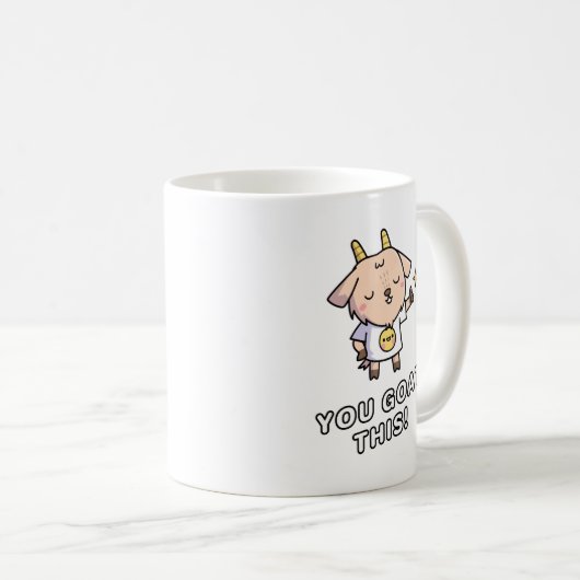 お前はやぎ、かわいいヤギプンだ コーヒーマグカップ (正面右)