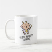 お前はやぎ、かわいいヤギプンだ コーヒーマグカップ (左)