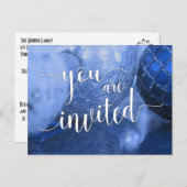 お前はクリス招待されマスパーティー、ブルーグラスボールだ ポストカード (正面/裏面)