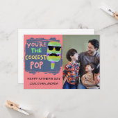 お前はクール父の日の写真カード カード (正面/裏面インサイチュ)