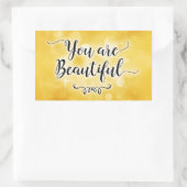 お前はステッカーが美しい 長方形シール (バッグ)