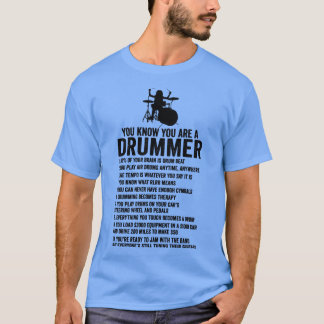 お前はドラマーもしドラムおもしろいラバーギフトドラマー2 Tシャツ