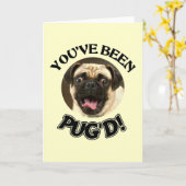 お前はパグだ！ – パおもしろいグ犬 カード (黄色い花)