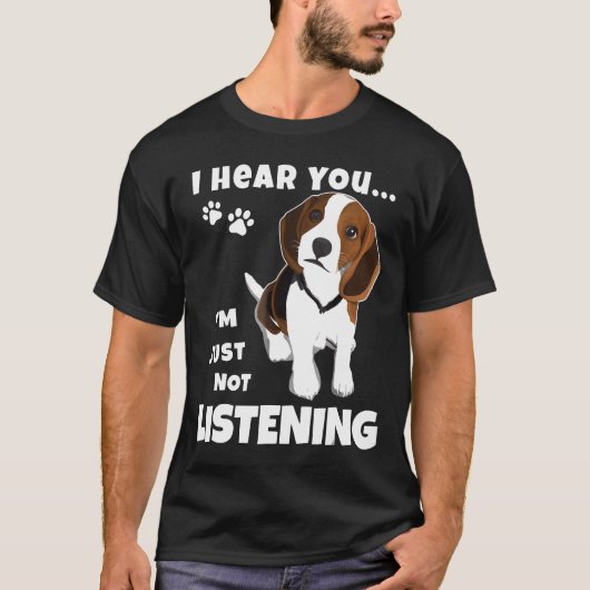 お前はビーグルT聞じゃなおもしろいい Tシャツ (正面)