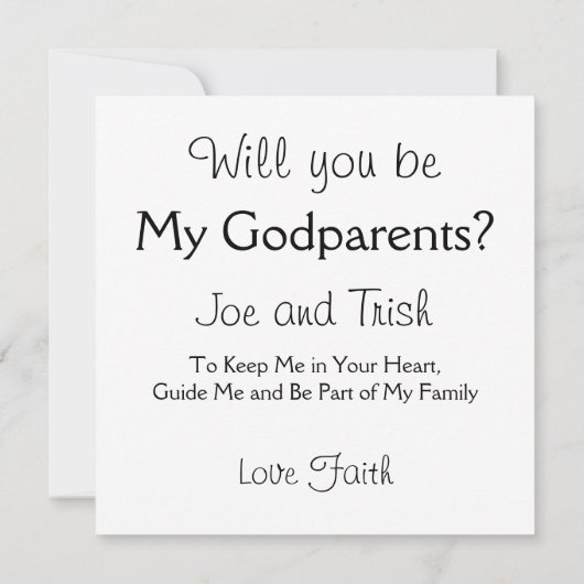 お前はヘッドバンドを持つ私のゴッドペアレンツベビーになるのか? カード (裏面)