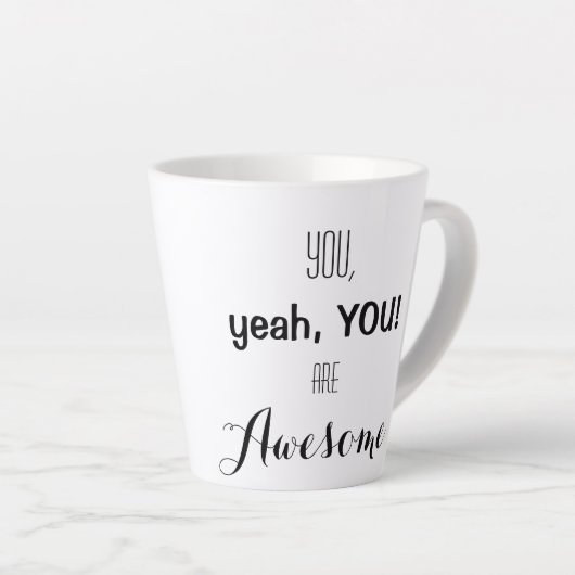 お前はマグ素晴らしだ カフェラテマグ (右アングル)