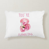 お前はモダン美しいピンクフラミンゴだ アクセントクッション (正面)