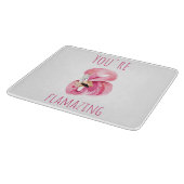 お前はモダン美しいピンクフラミンゴだ カッティングボード (角)