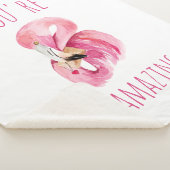 お前はモダン美しいピンクフラミンゴだ シェルパブランケット (3/4)