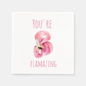 お前はモダン美しいピンクフラミンゴだ スタンダードカクテルナプキン (正面)