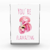 お前はモダン美しいピンクフラミンゴだ フォトブロック (正面)