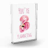 お前はモダン美しいピンクフラミンゴだ フォトブロック (左)