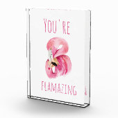 お前はモダン美しいピンクフラミンゴだ フォトブロック (右)