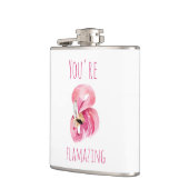 お前はモダン美しいピンクフラミンゴだ フラスク (左)