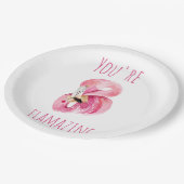 お前はモダン美しいピンクフラミンゴだ ペーパープレート (アングル)