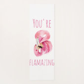 お前はモダン美しいピンクフラミンゴだ ヨガマット (裏面)