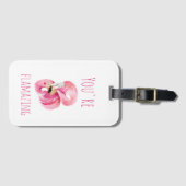 お前はモダン美しいピンクフラミンゴだ ラゲッジタグ (正面横)