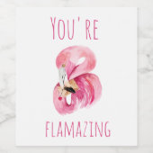 お前はモダン美しいピンクフラミンゴだ ワインラベル (シングルラベル)