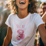 お前はモダン美しいピンクフラミンゴだ Tシャツ<br><div class="desc">お前はモダン美しいピンクフラミンゴだ</div>