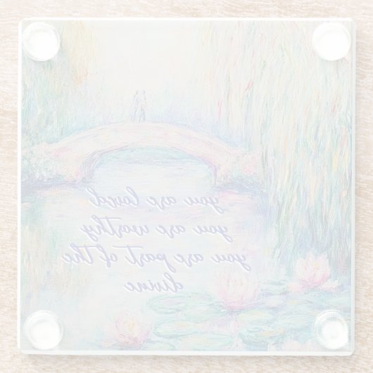 お前はモネのコースターインスパイアが好きだ ガラスコースター (裏面)