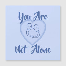 「お前は一人じゃない」青いハート磁気カード