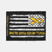 お前は一人で戦うことはないフラグ幼少期がん阿波 フリースブランケット (正面(横))