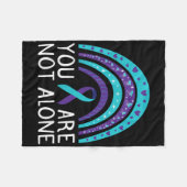 お前は一人で自殺認識度精神衛生だ フリースブランケット (正面(横))