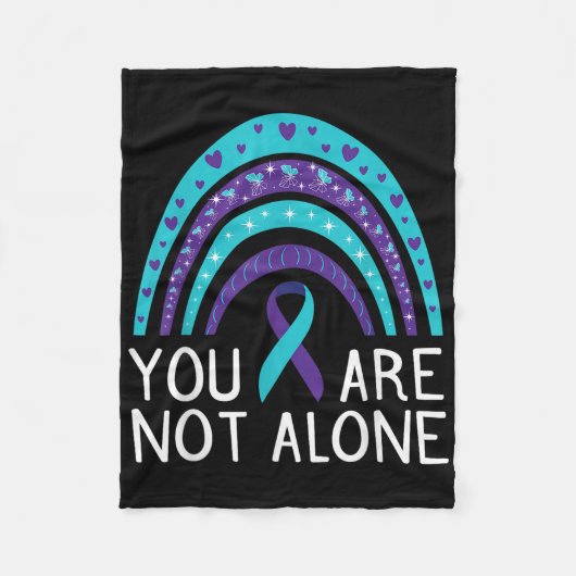 お前は一人で自殺認識度精神衛生だ フリースブランケット (正面)