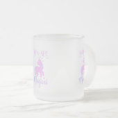 お前は一角獣（ユニコーン）の霜取りガラスマグ フロストグラスマグカップ (正面右)