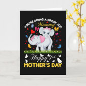 お前は仕事の素晴らしママだ カード (黄色い花)