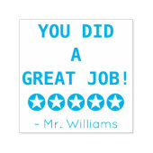 「お前は仕事を素晴らしやった!」 教育者のゴム印 セルフインキングスタンプ (デザイン)