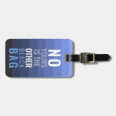 お前は他のデザインのおもしろい文字カスタムではない ラゲッジタグ (正面横)