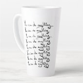 お前は何でもできる!感動的引用文 カフェラテマグ (左アングル)