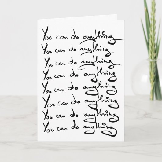 お前は何でもできる!感動的引用文 カード (正面)