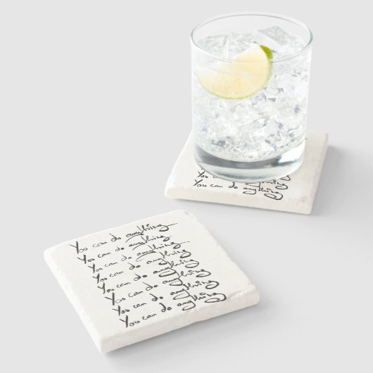 お前は何でもできる!感動的引用文 ストーンコースター (横)