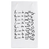 お前は何でもできる！感動的引用文 スモールペーパーバッグ (裏面)