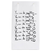 お前は何でもできる！感動的引用文 スモールペーパーバッグ (正面)