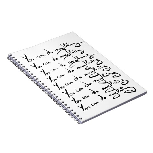 お前は何でもできる!感動的引用文 ノートブック (右側)
