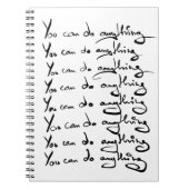 お前は何でもできる!感動的引用文 ノートブック (正面)