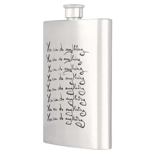 お前は何でもできる!感動的引用文 フラスク (左)