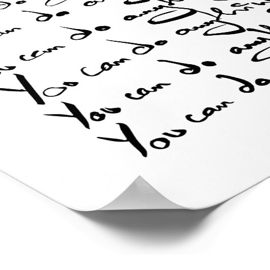 お前は何でもできる!感動的引用文 ポスター (角)