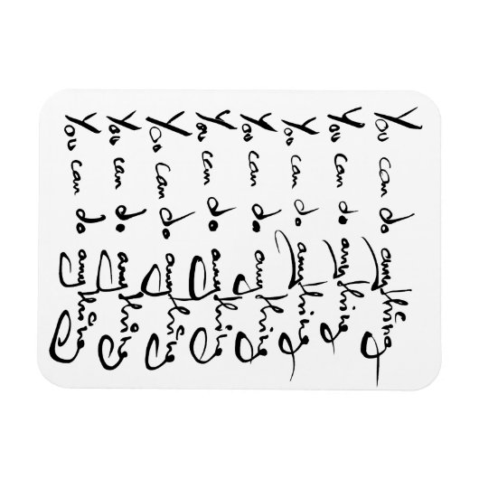 お前は何でもできる！感動的引用文 マグネット (横)