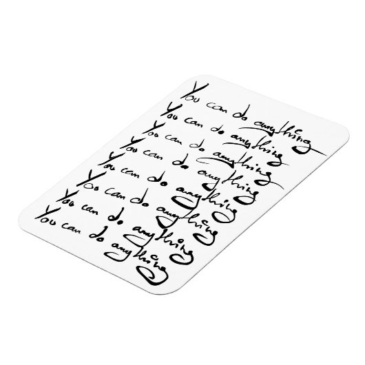 お前は何でもできる！感動的引用文 マグネット (左側)